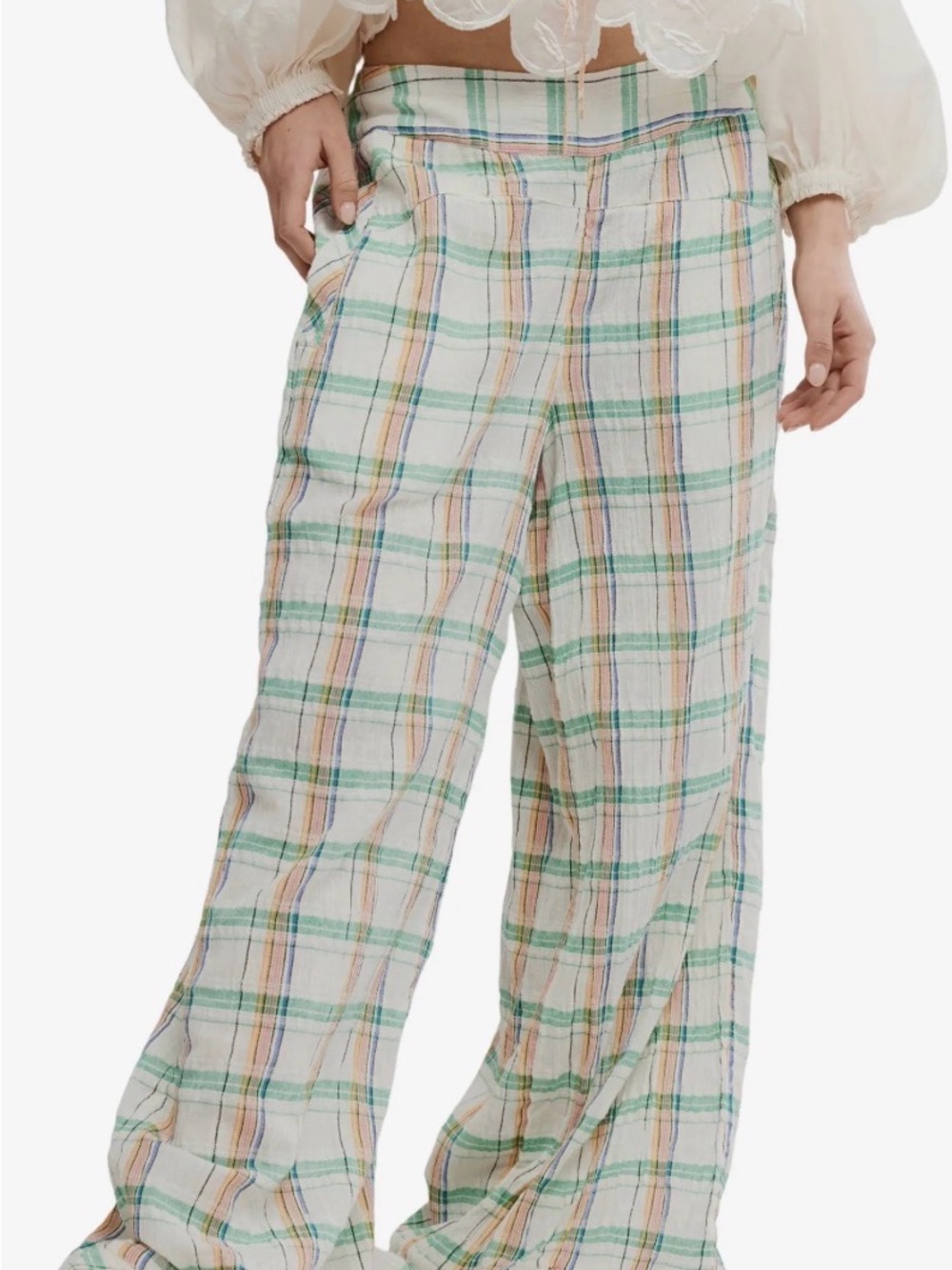 Hour Glass Plaid Wide Leg Pants
Free People